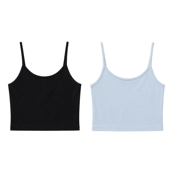 Ribbed cami crop tops