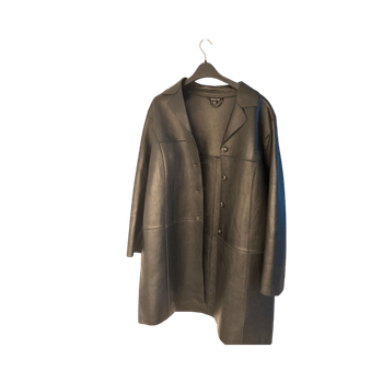 Black leather coat