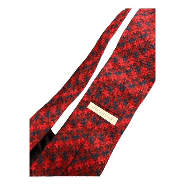 Red silk tie