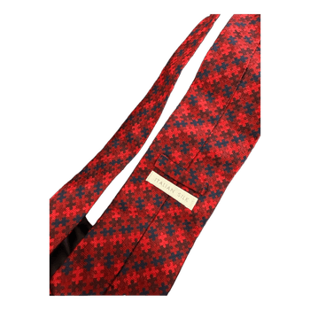 Red silk tie