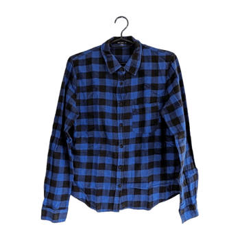 Blue plaid shirt