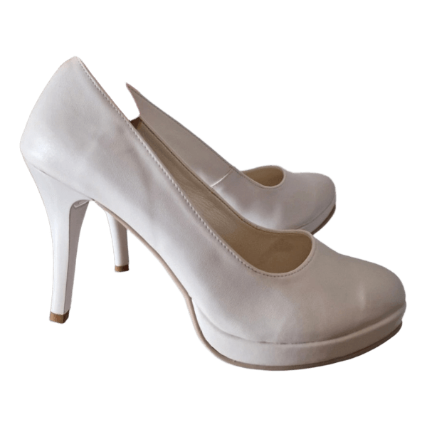 White platform high heels