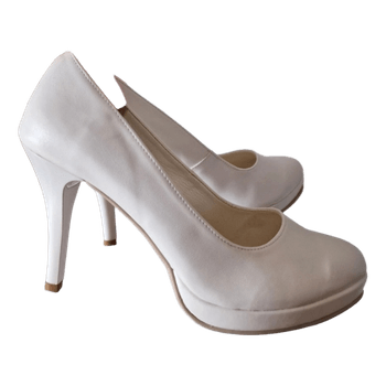 White platform high heels
