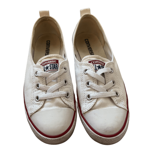 Converse white canvas sneakers