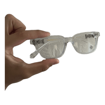 Clear frame glasses with anti-blue protection