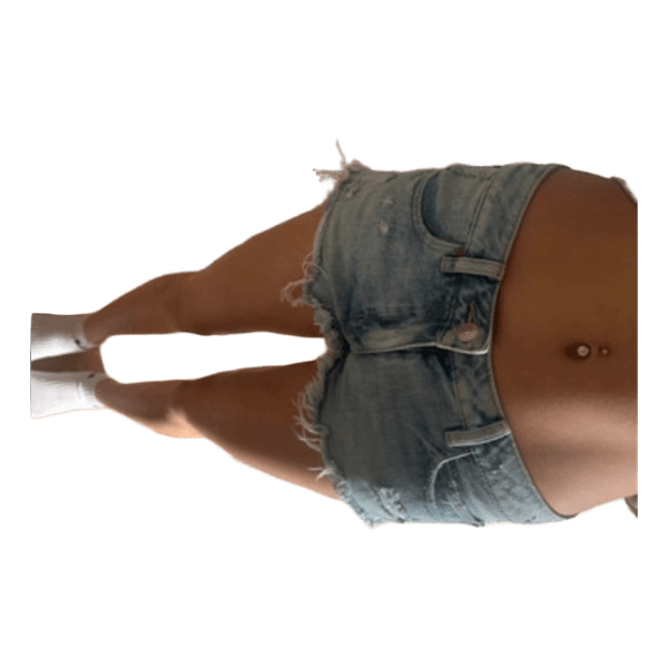 Blue denim shorts