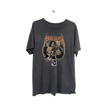 Harmaa metallica bändipaita