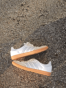 White adidas samba sneakers