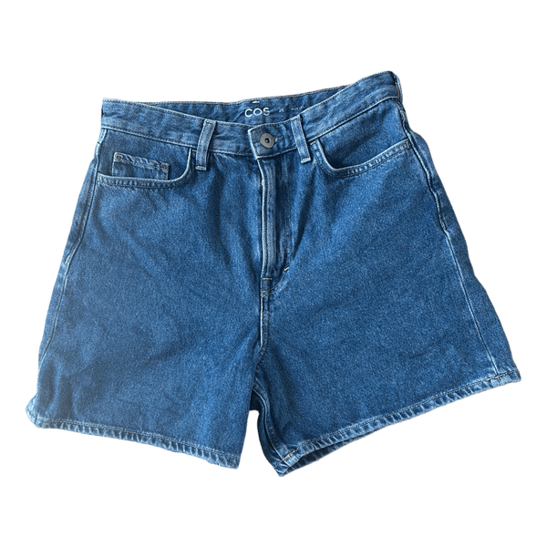 Cos wide leg denim shorts