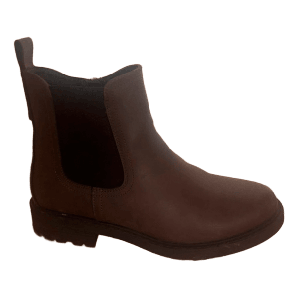 Bruna boots med dragkedja