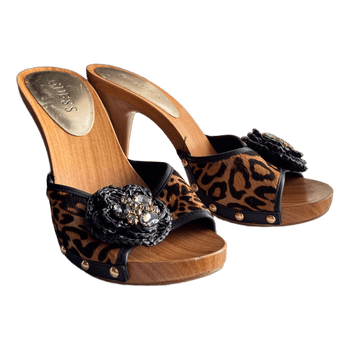Guess leopard heels