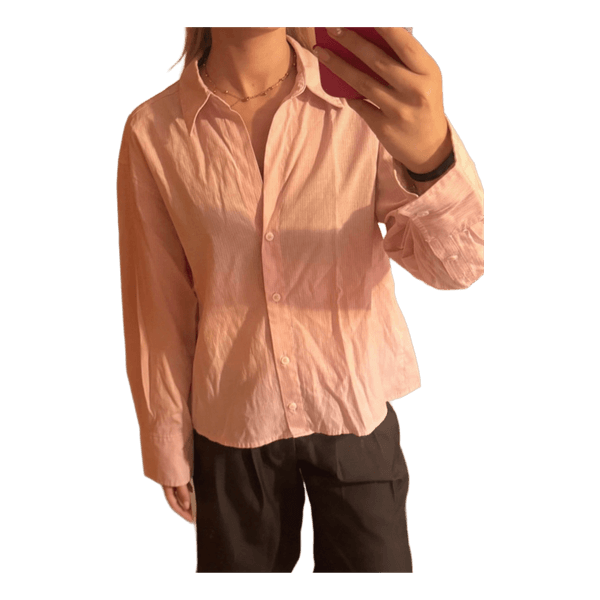 Pink stribet skjorte