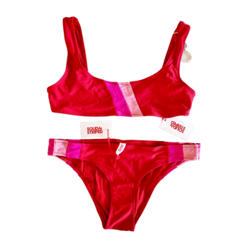 Solid & striped bikini set - new!