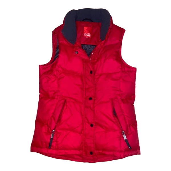 Red puffer vest