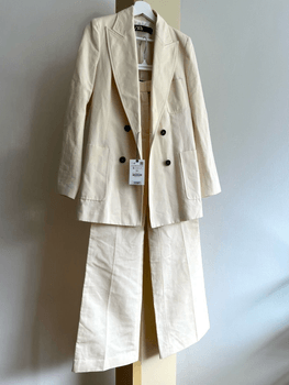Zara linen mix suit