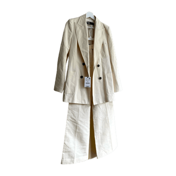 Zara linen mix suit