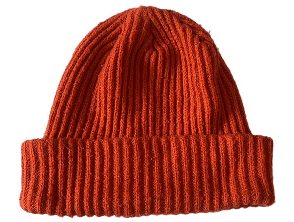Oranssi ribbineulottu pipo