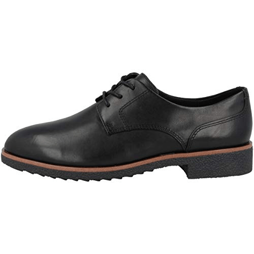 Black leather derby shoes