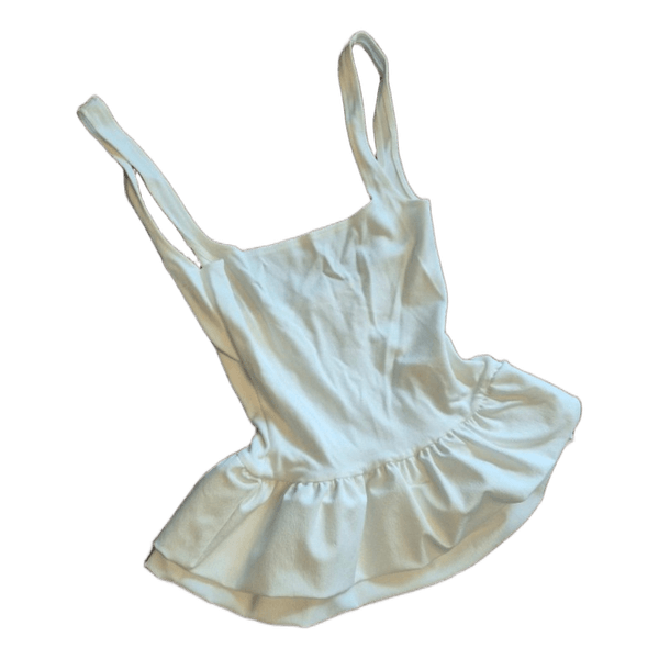 Hvid peplum top