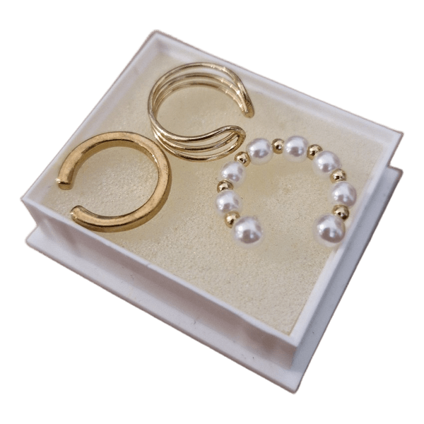 Kultasävyiset ear cuff -korut