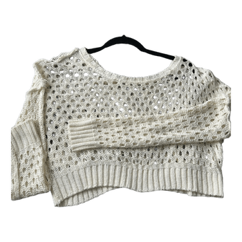 Cream crochet sweater
