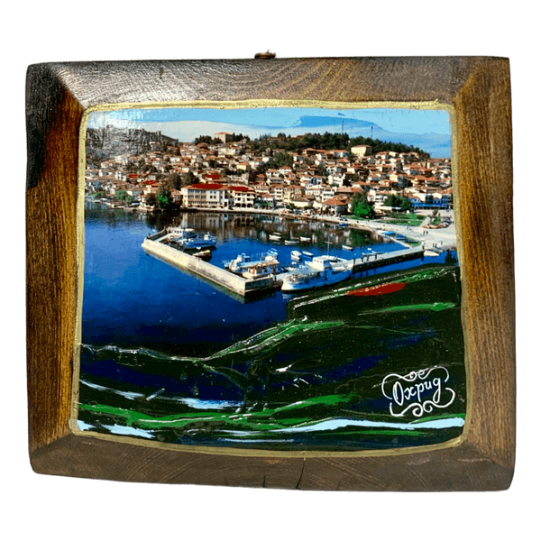 Ohrid landscape wood art