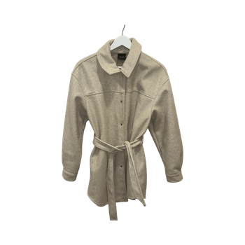 Beige villakangastakki