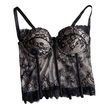 Black lace corset top