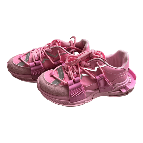 Pink chunky sneakers