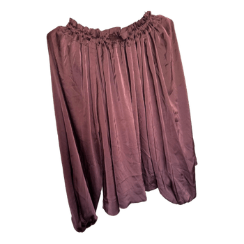 Burgundy blouse with gathering