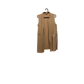beige pitkä liivi