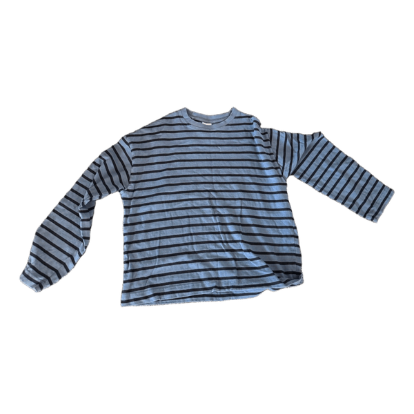 Stribet langærmet t-shirt