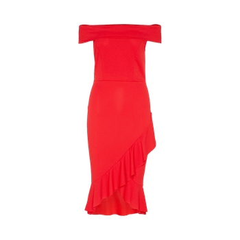 Red party dress