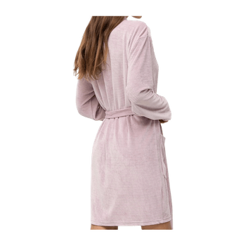 Vaaleanpunainen velour kylpytakki