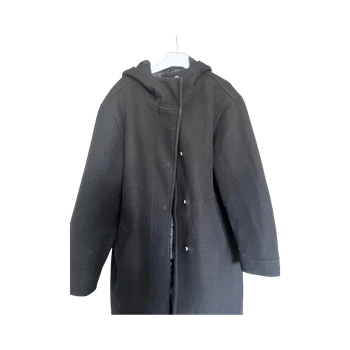 Black Hooded Coat ASOS