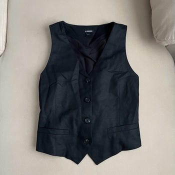 Linen blend vest