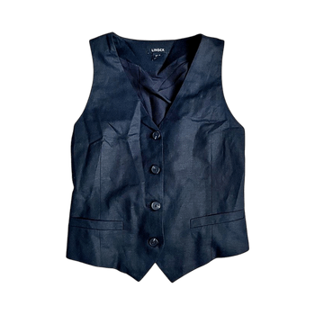 Linen blend vest