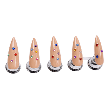 Handmade rhinestone press-on nails