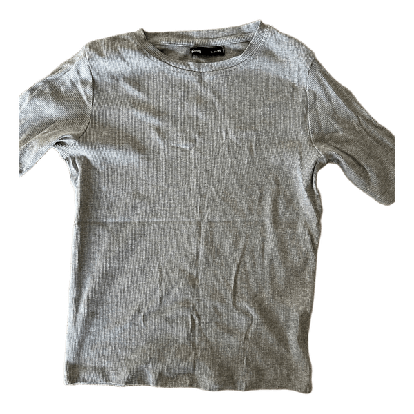 Grey ribbed t-shirt
