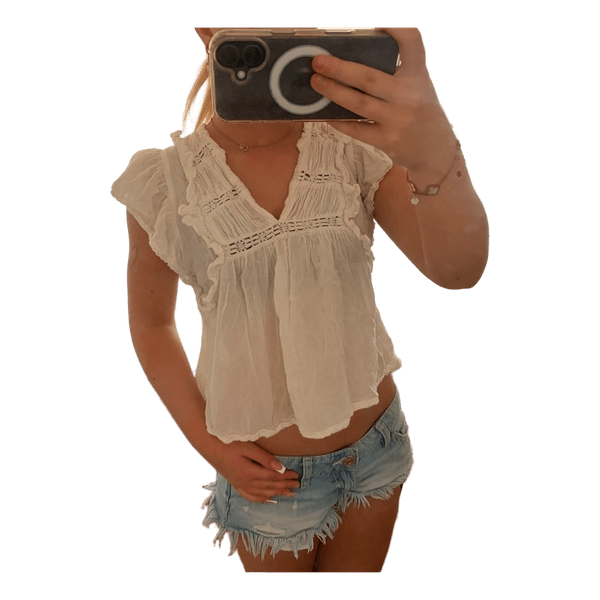 Hvid Neo Noir bluse