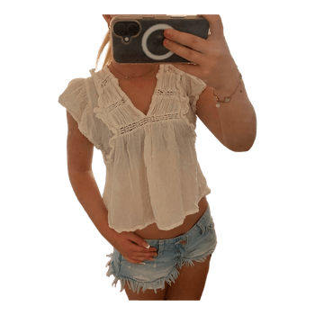 Hvid Neo Noir bluse