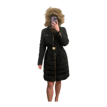 Black puffer coat