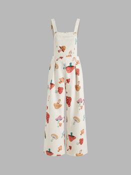 Corduroy square neck jumpsuit
