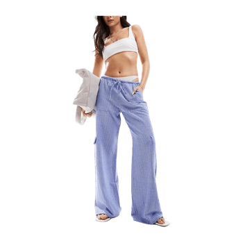 Rustic pull on cargo trouser