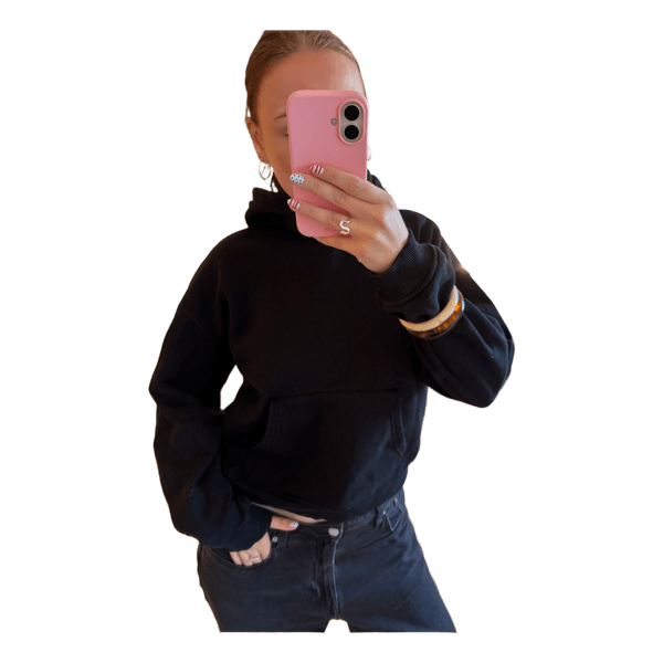 Sort hættetrøje lager157