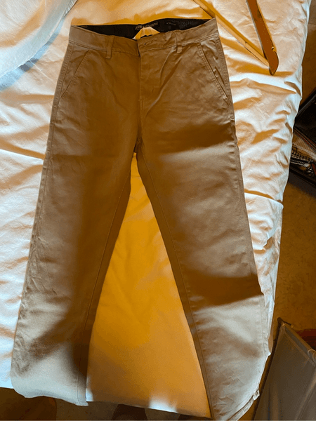 Beige skinny fit pants