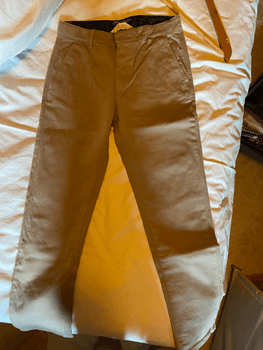 Beige skinny fit pants