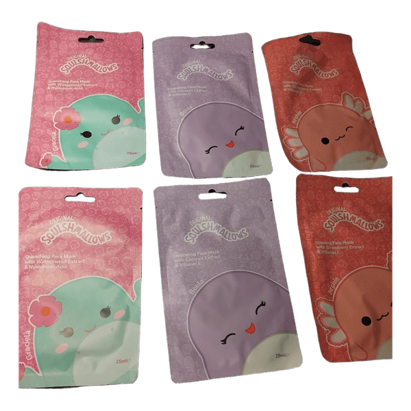 Squishmallows sheet masks set