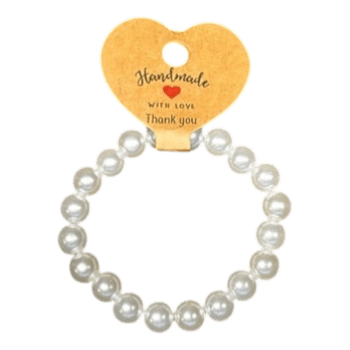 White faux pearl bracelet
