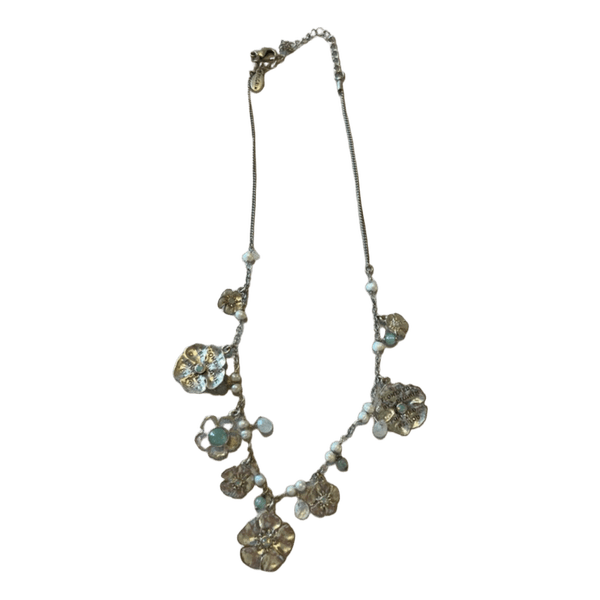 Pilgrim floral charm necklace